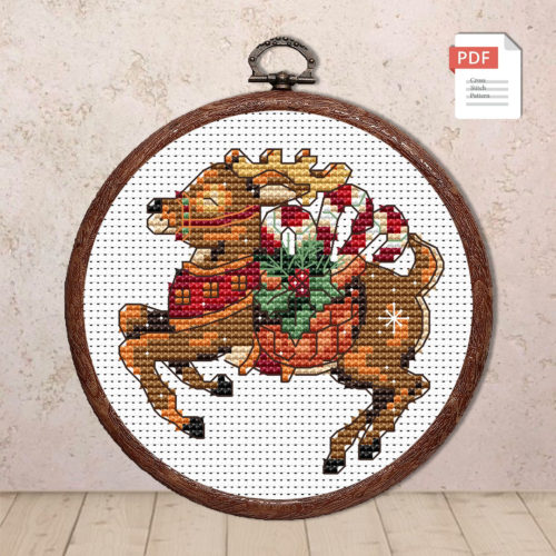 Reindeer Cross Stitch Pattern #mch.009