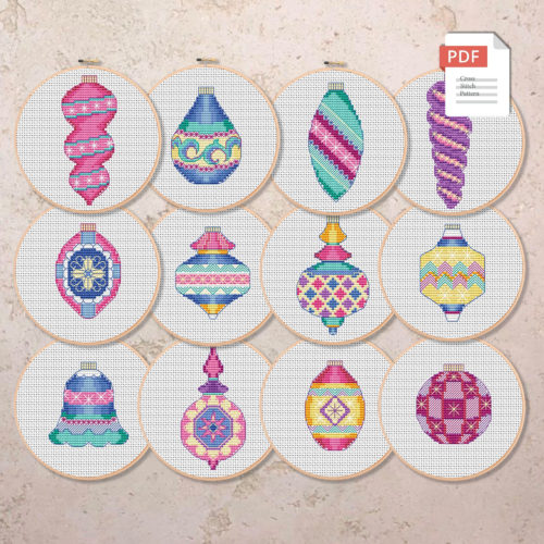 Christmas Toys Set Cross Stitch Patterns #mch.012