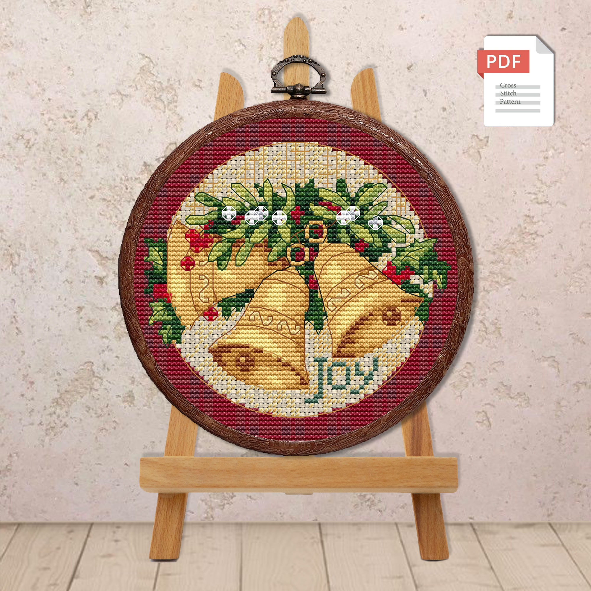 Joy Christmas Ornaments Cross Stitch Pattern #mch.016 - Image 2