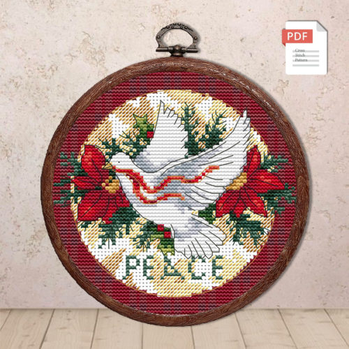 Peace Christmas Ornaments Cross Stitch Pattern #mch.017