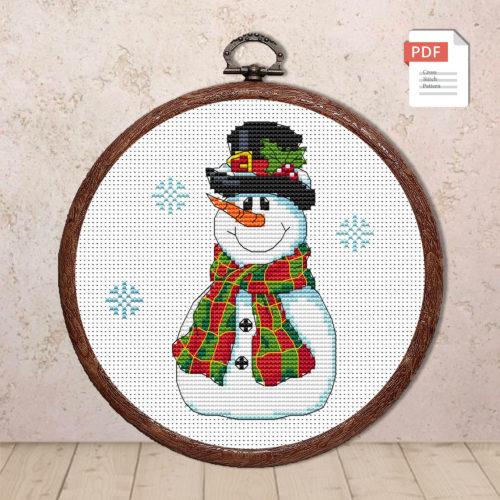 Snowman Cross Stitch Pattern #mch.022
