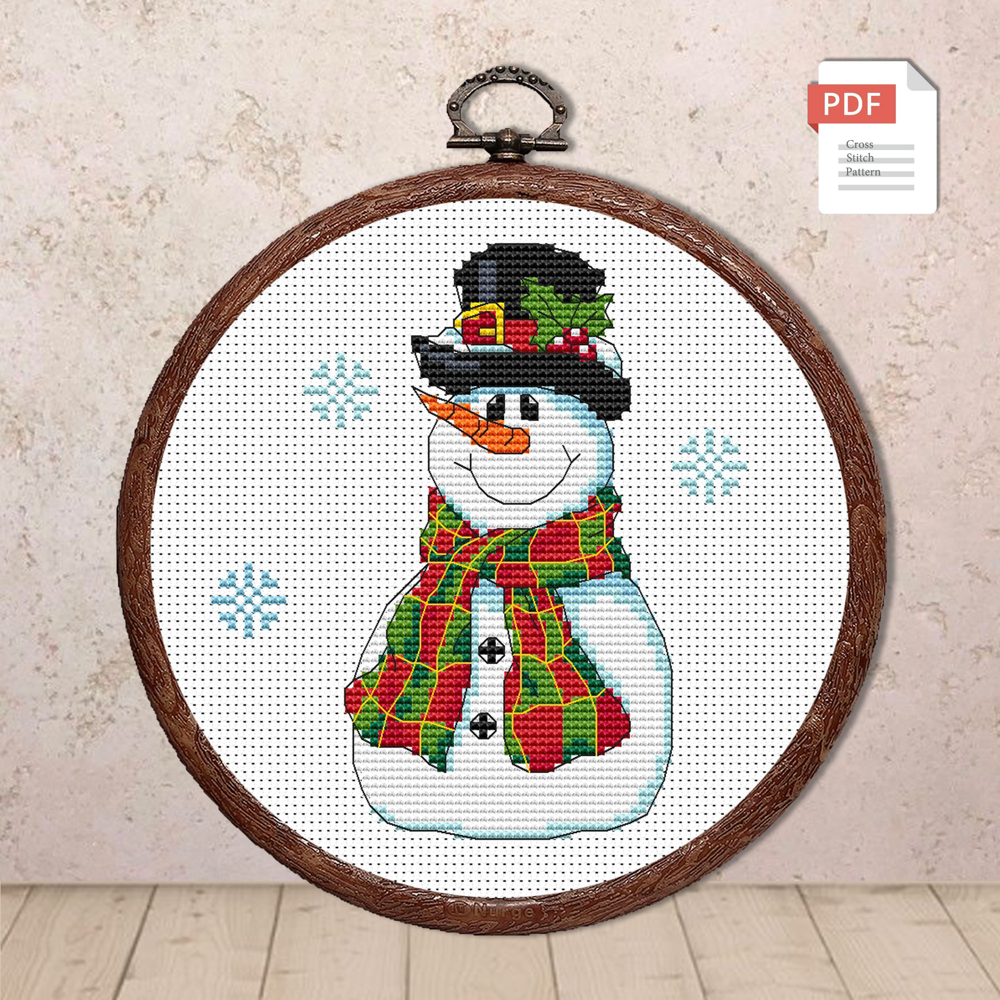 Snowman Cross Stitch Pattern #mch.022
