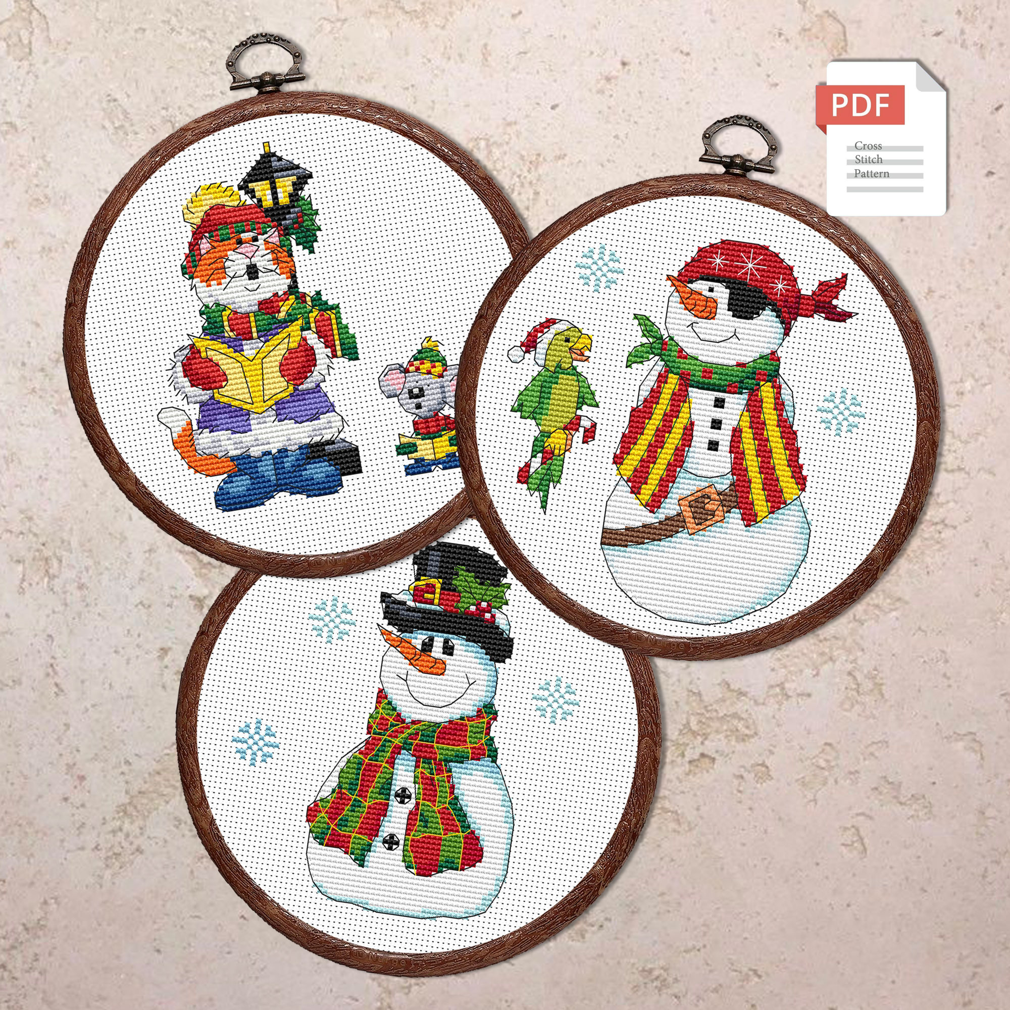 Snowman Cross Stitch Pattern #mch.022 - Image 4