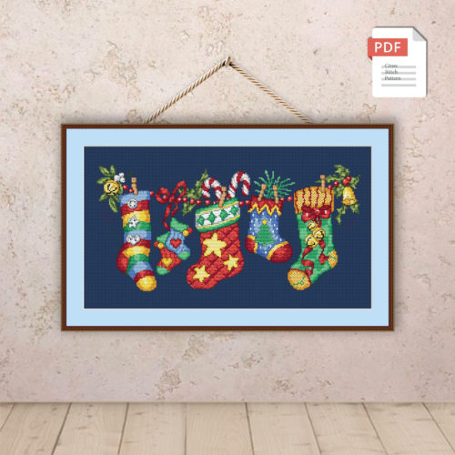 Christmas Socks Cross Stitch Pattern #mch.027