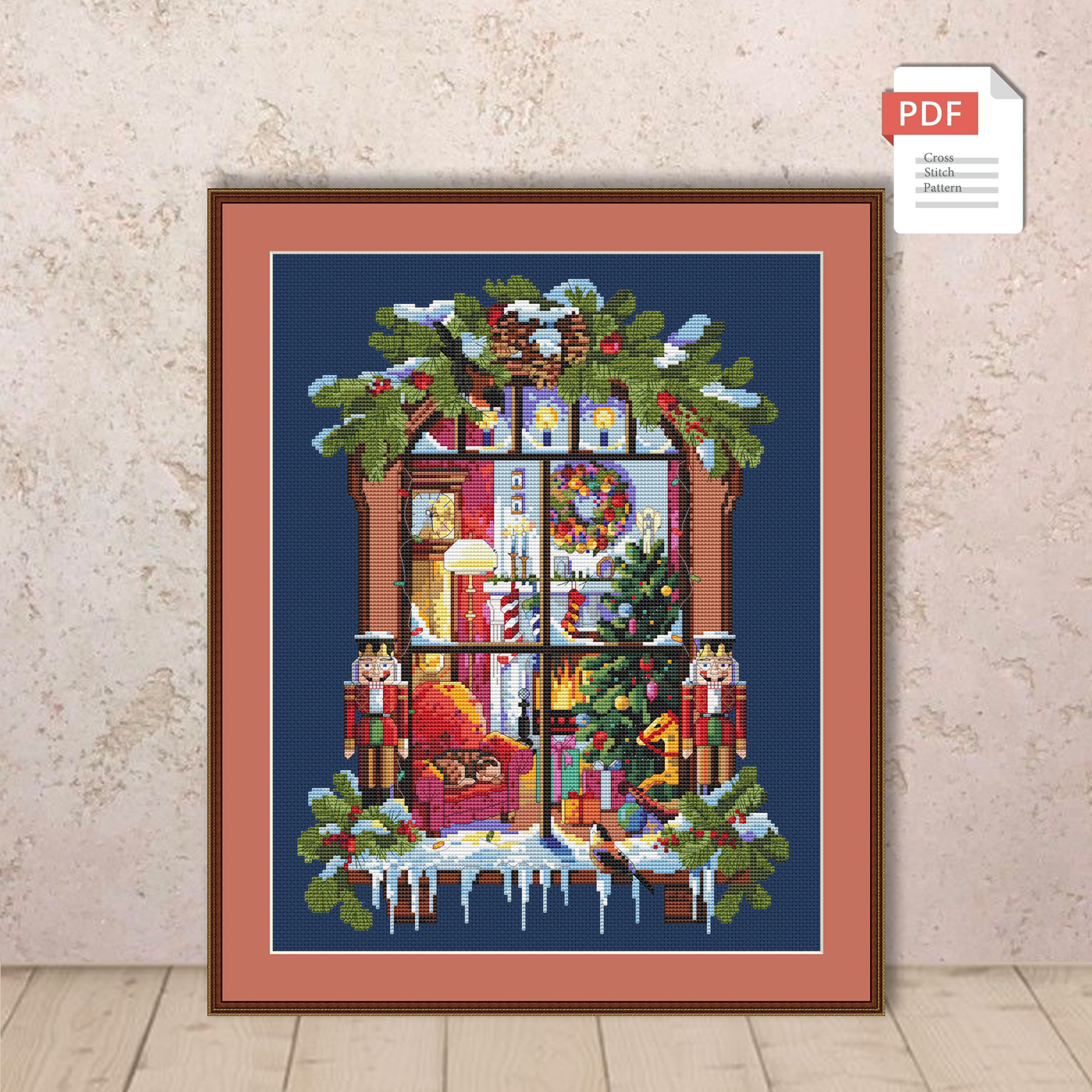 Christmas Window Cross Stitch Pattern #mch.028 - Image 2