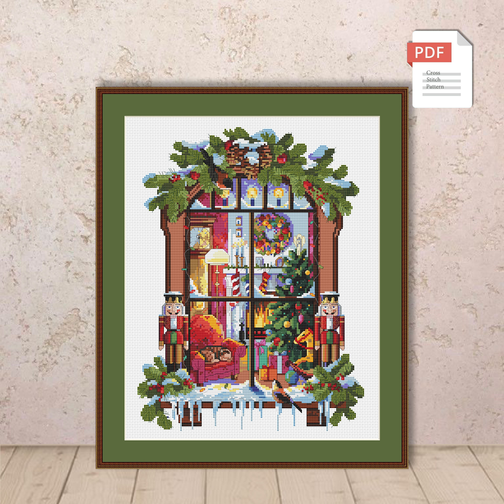 Christmas Window Cross Stitch Pattern #mch.028 - Image 3