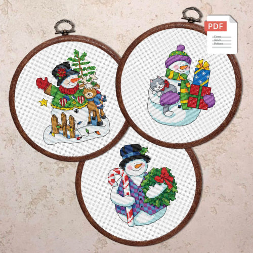 Christmas Set Cross Stitch Patterns #mch.050