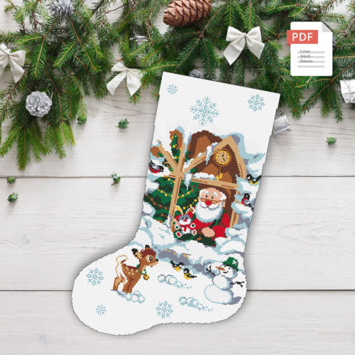 Christmas Stocking Cross Stitch Pattern #mch.059