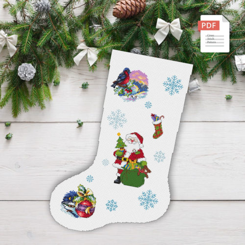 Christmas Stocking Cross Stitch Pattern #mch.060