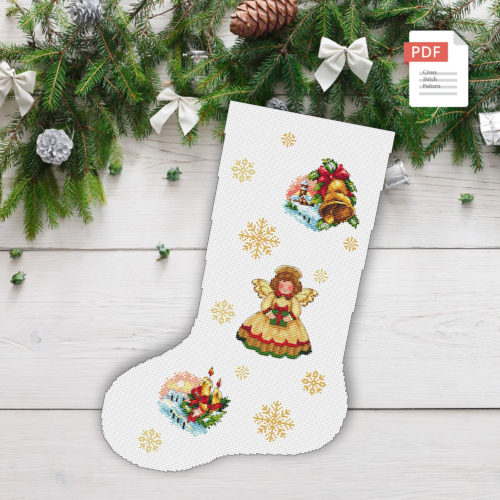 Christmas Stocking Cross Stitch Pattern #mch.061