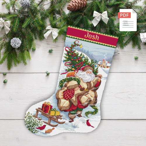Christmas Stocking Cross Stitch Pattern #mch.063