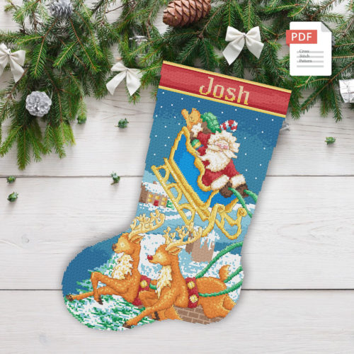 Christmas Stocking Cross Stitch Pattern #mch.065