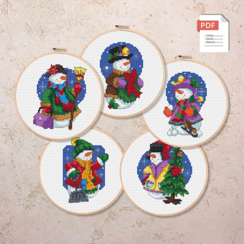 Christmas Set Cross Stitch Patterns #mch.066