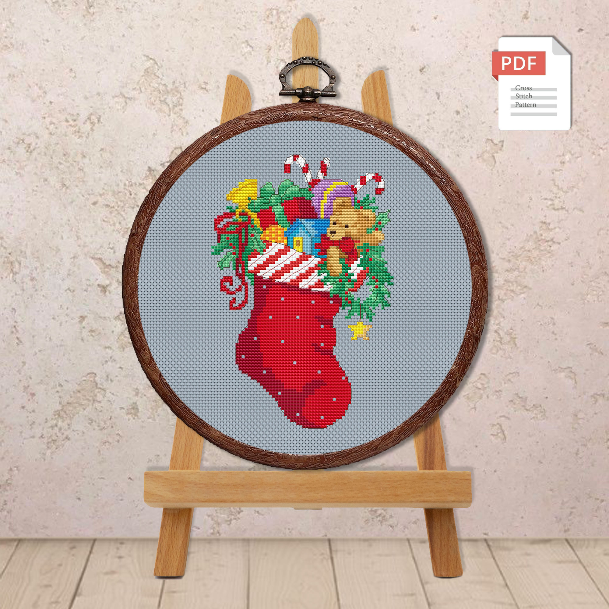Christmas Socks Cross Stitch Pattern #mch.067 - Image 2
