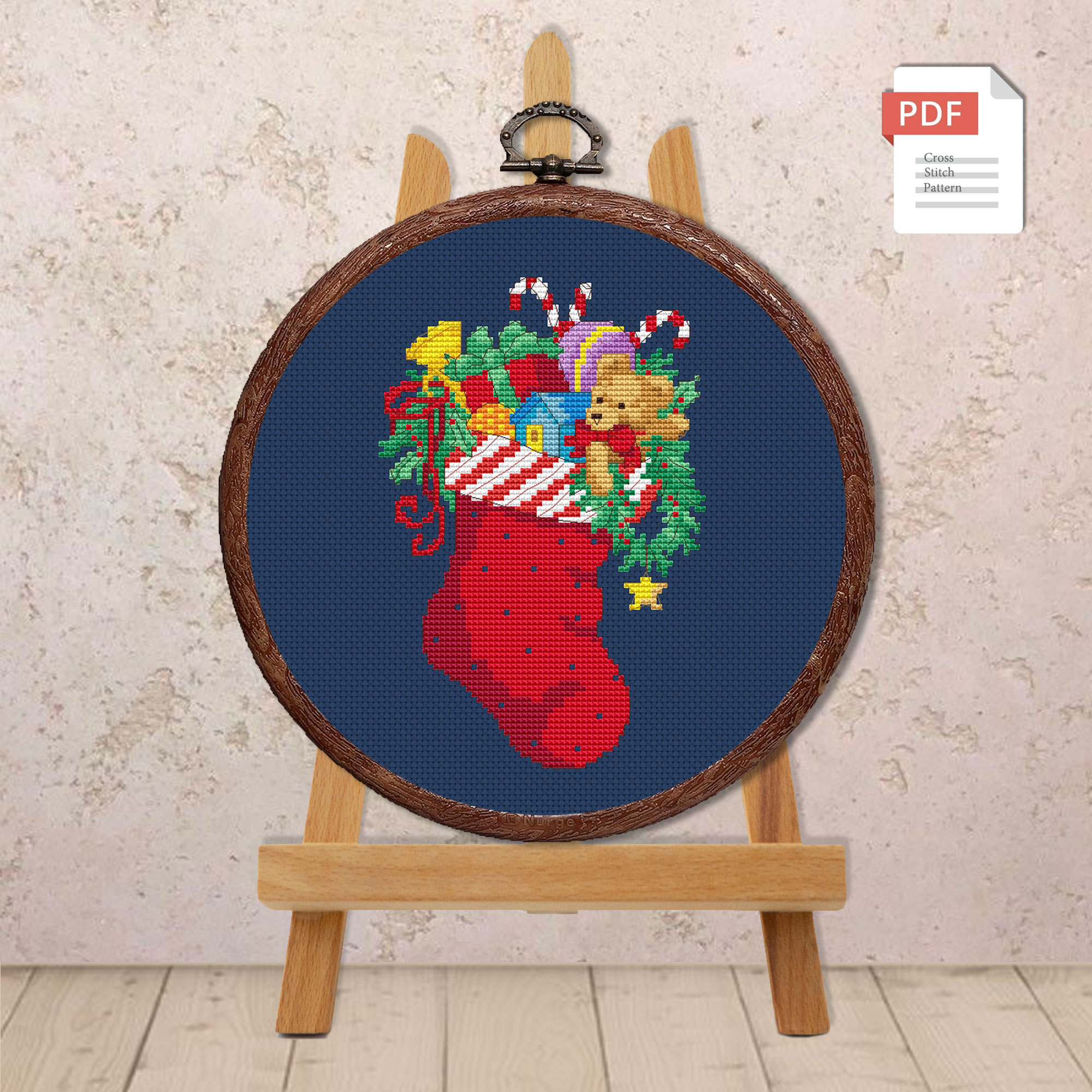 Christmas Socks Cross Stitch Pattern #mch.067 - Image 3