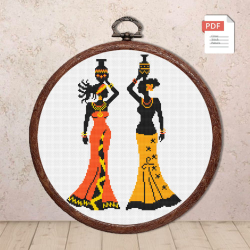 African Woman Cross Stitch Pattern #oth001