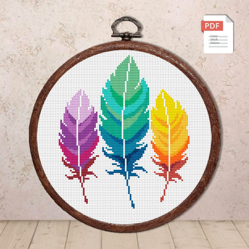 The Feathers Cross Stitch Pattern #oth003
