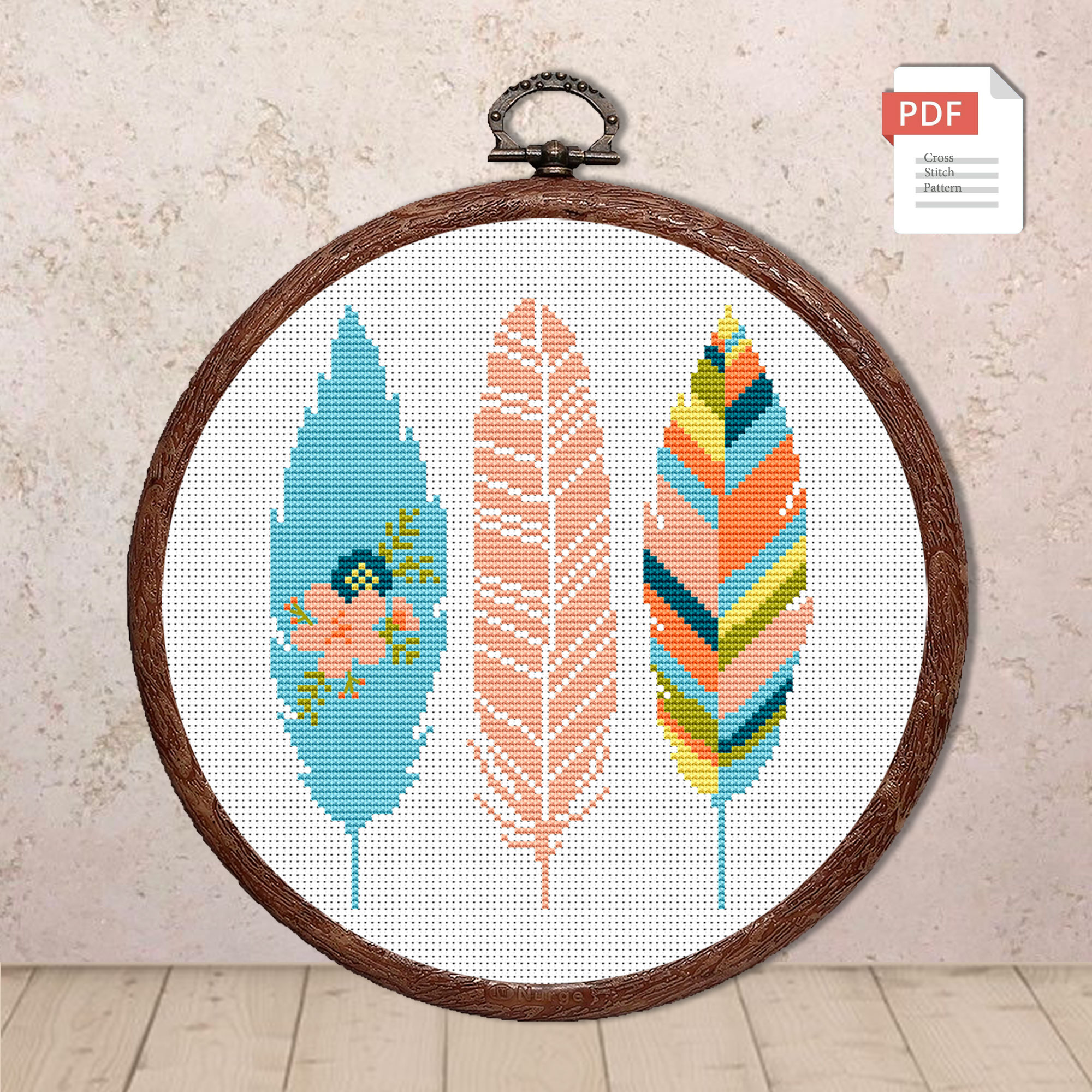 The Feathers Cross Stitch Pattern #oth004