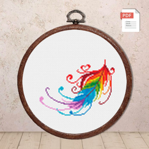 Feather Cross Stitch Pattern #oth009