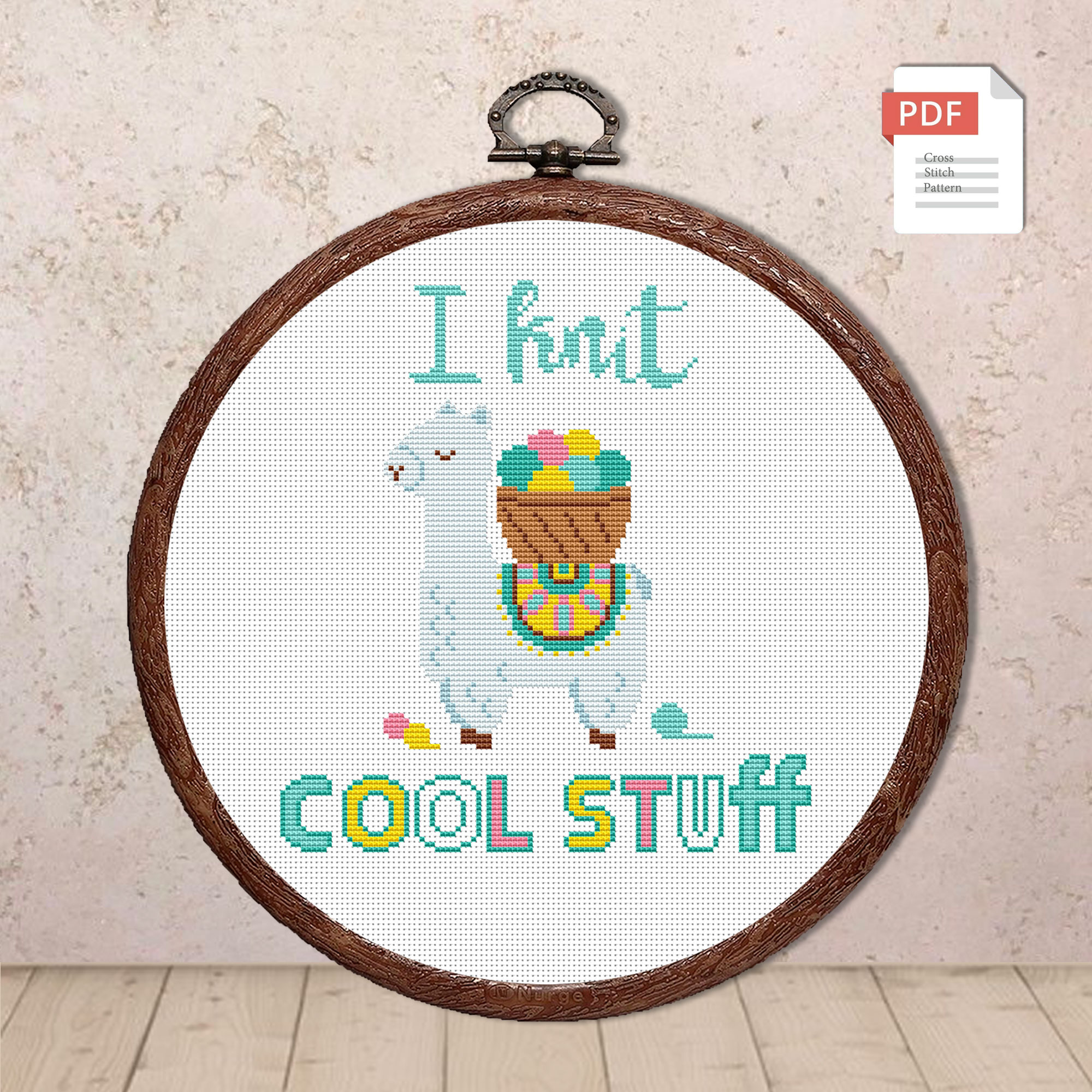 I Knit Cool Stuff Cross Stitch Pattern #qt008