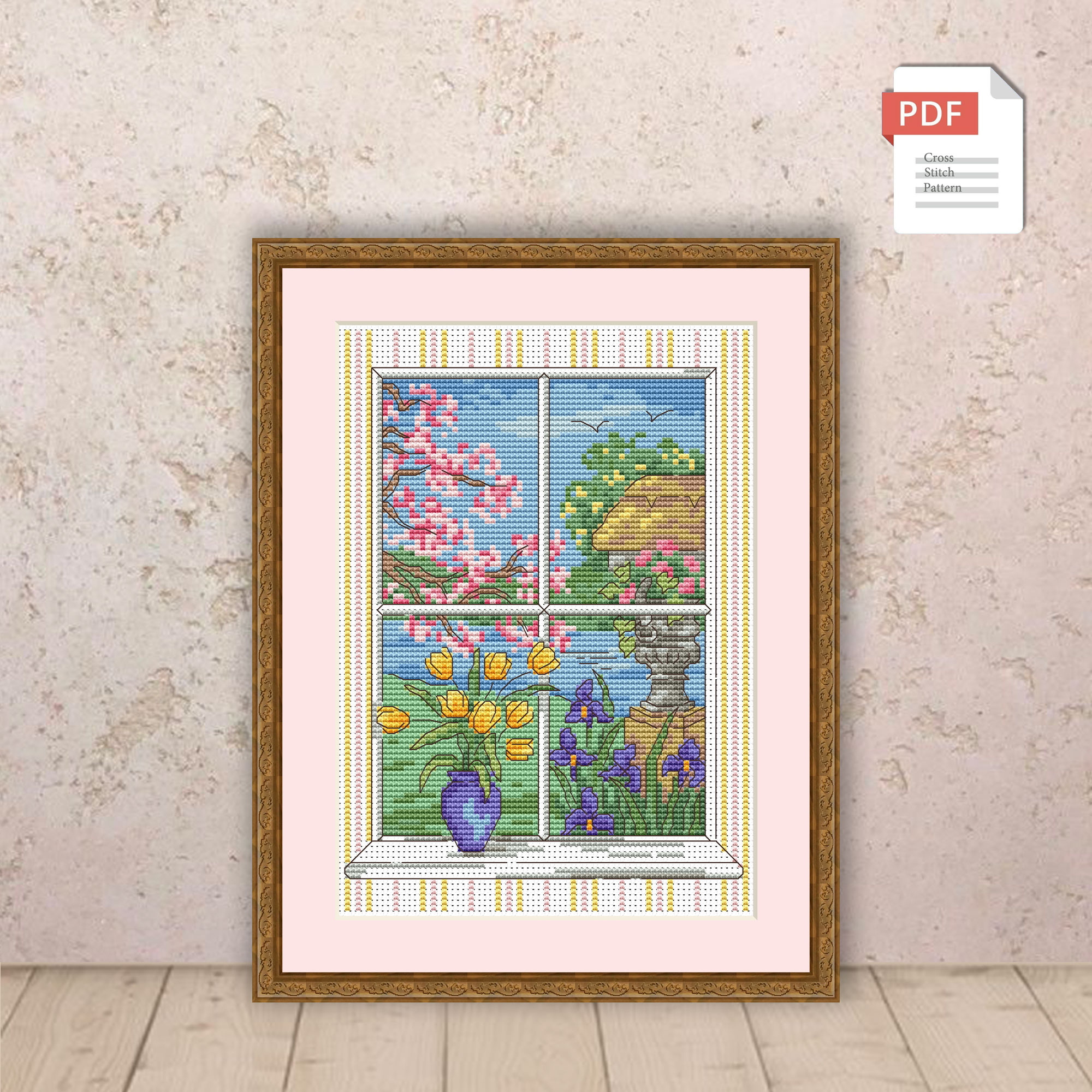 Set of 4 Seasons Cross Stitch Pattern #ssn015 - Image 2