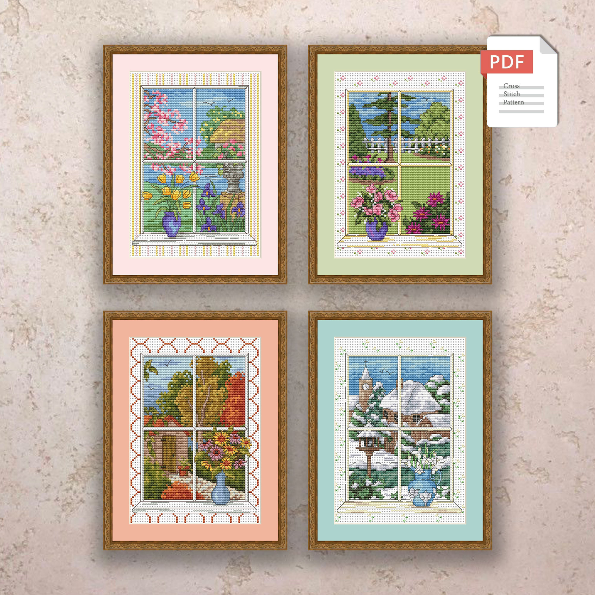 Summer Window Cross Stitch Pattern #ssn012 - Image 2