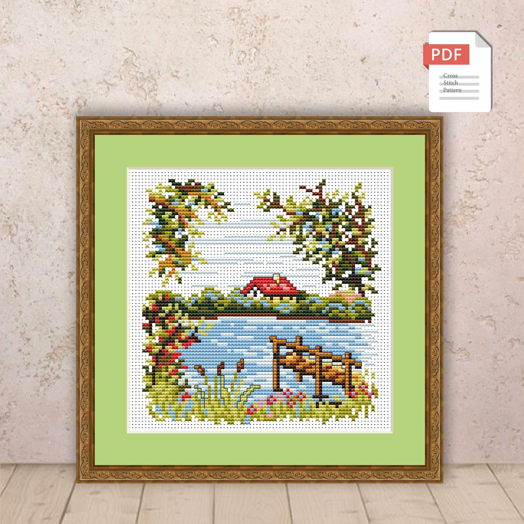 Summer Landscape Cross Stitch Pattern #ssn047