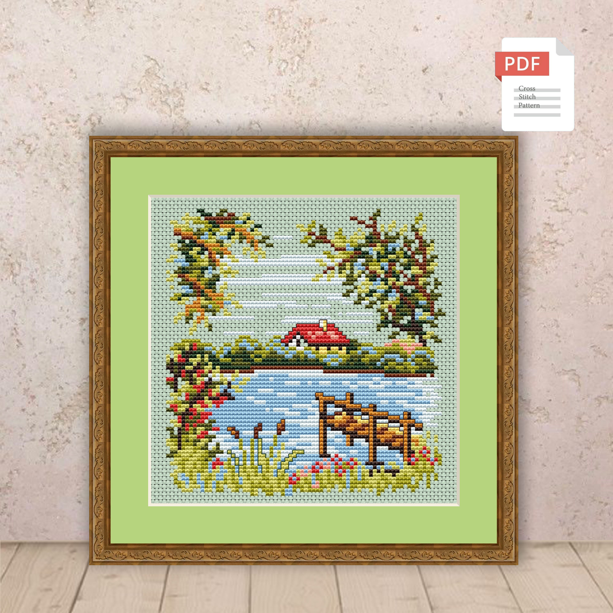 Summer Landscape Cross Stitch Pattern #ssn047 - Image 2