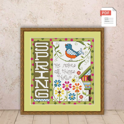 Spring Cross Stitch Pattern #ssn066