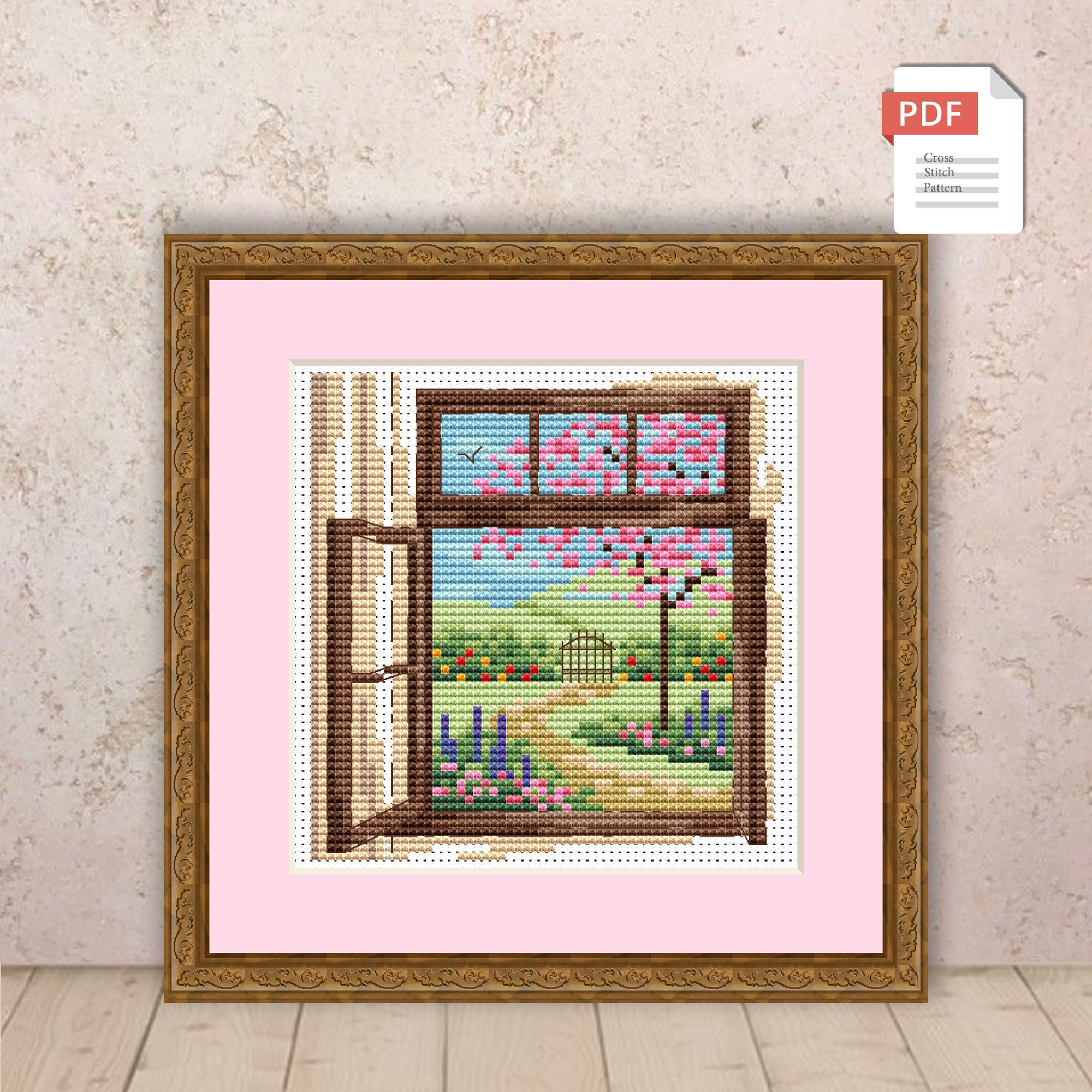 Set of 4 Seasons Cross Stitch Pattern #ssn095 - Image 2