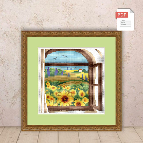 Summer Window Cross Stitch Pattern #ssn092