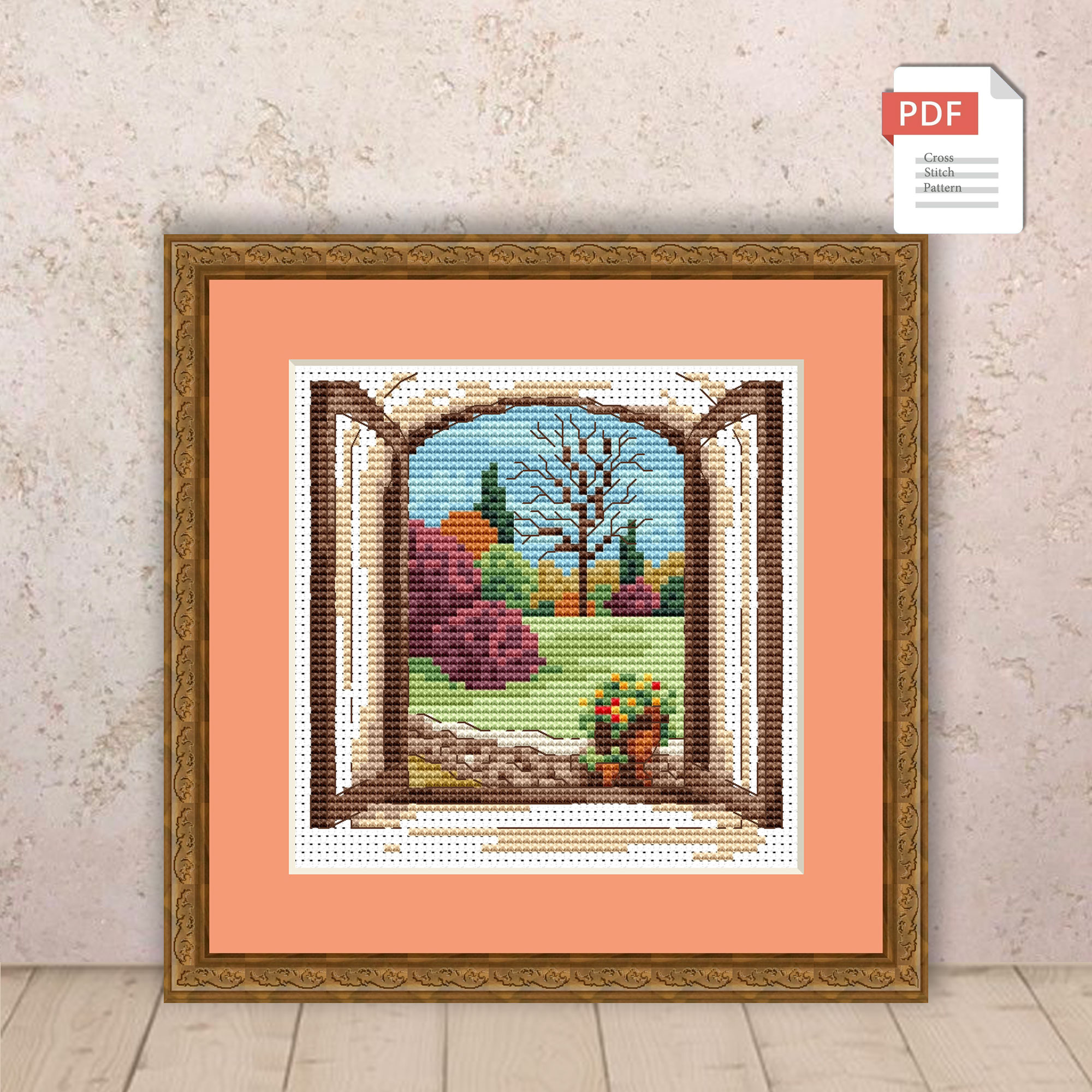 Set of 4 Seasons Cross Stitch Pattern #ssn095 - Image 4