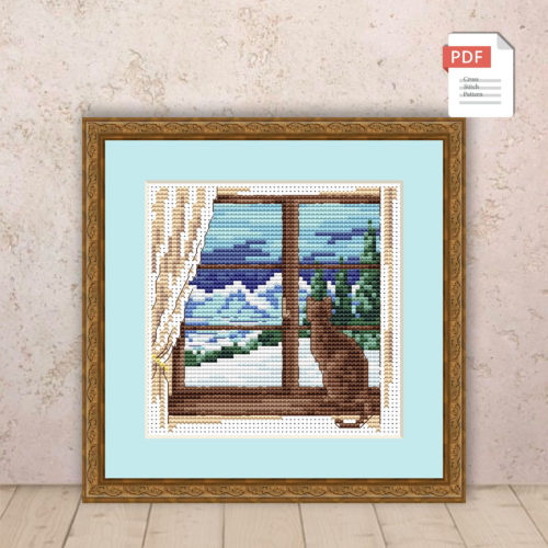 Winter Window Cross Stitch Pattern #ssn094