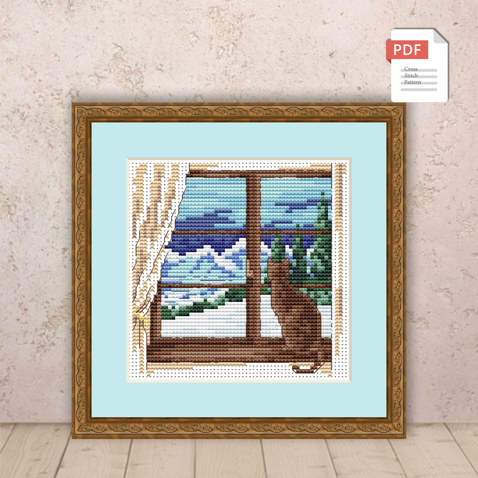 Set of 4 Seasons Cross Stitch Pattern #ssn095 - Image 5