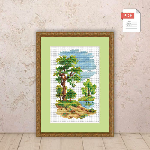 Summer Landscape Cross Stitch Pattern #ssn102