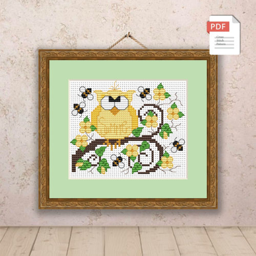 Summer Owl Cross Stitch Pattern #ssn107