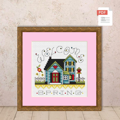 Spring House Cross Stitch Pattern #ssn146