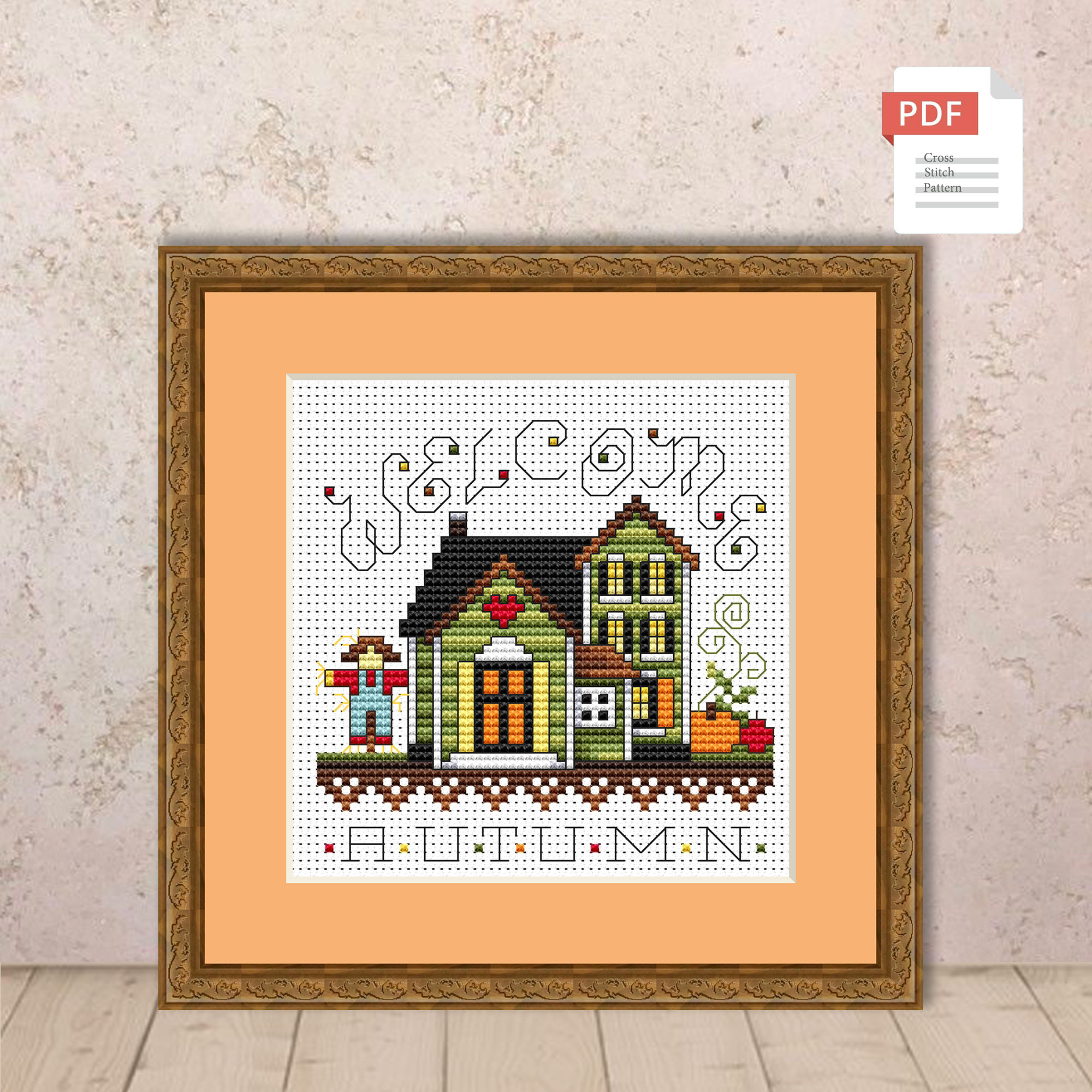 Autumn House Cross Stitch Pattern #ssn148