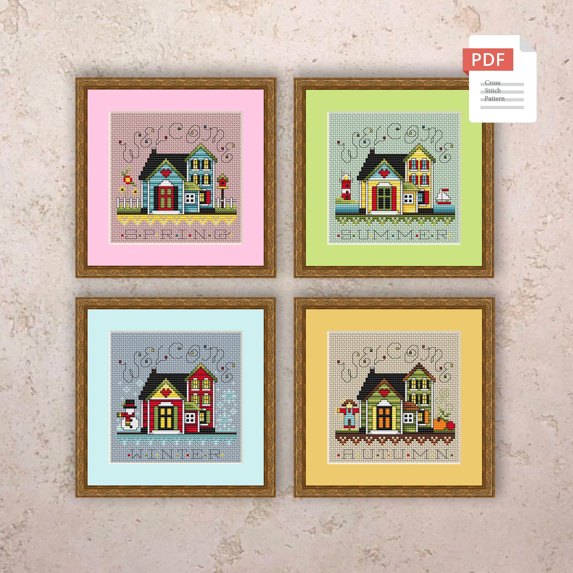 Winter House Cross Stitch Pattern #ssn149 - Image 5