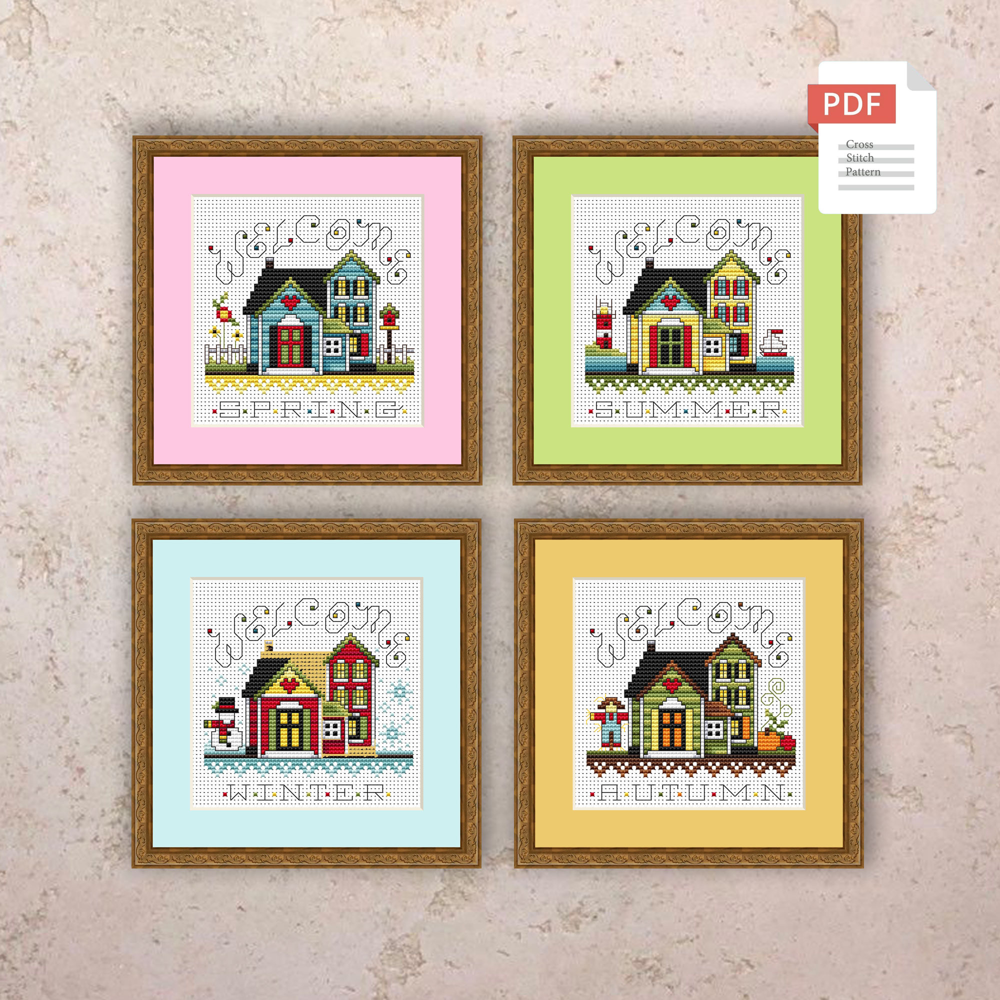Winter House Cross Stitch Pattern #ssn149 - Image 4