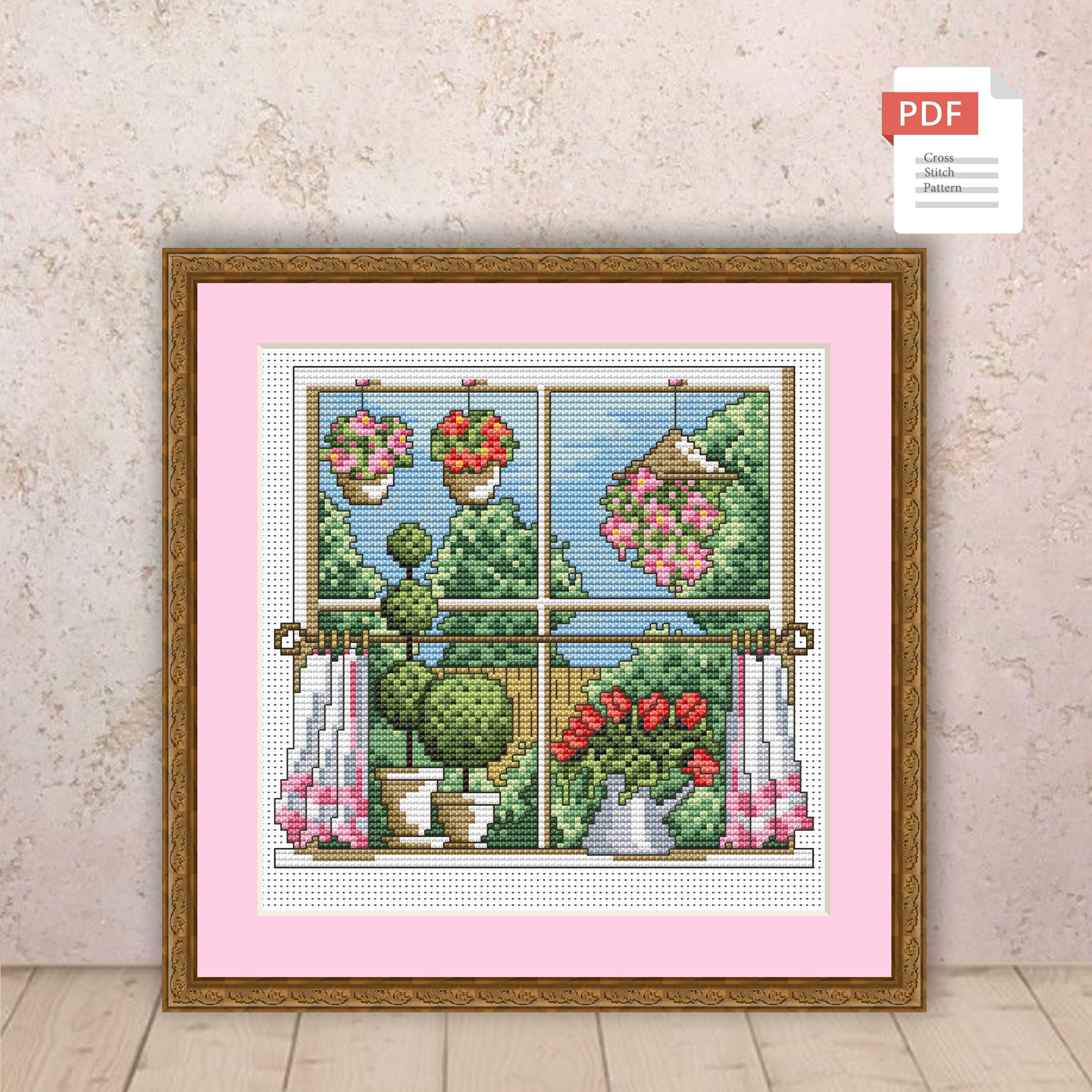 Set of 4 Seasons Cross Stitch Pattern #ssn170 - Image 3