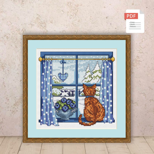 Winter Window Cross Stitch Pattern #ssn169
