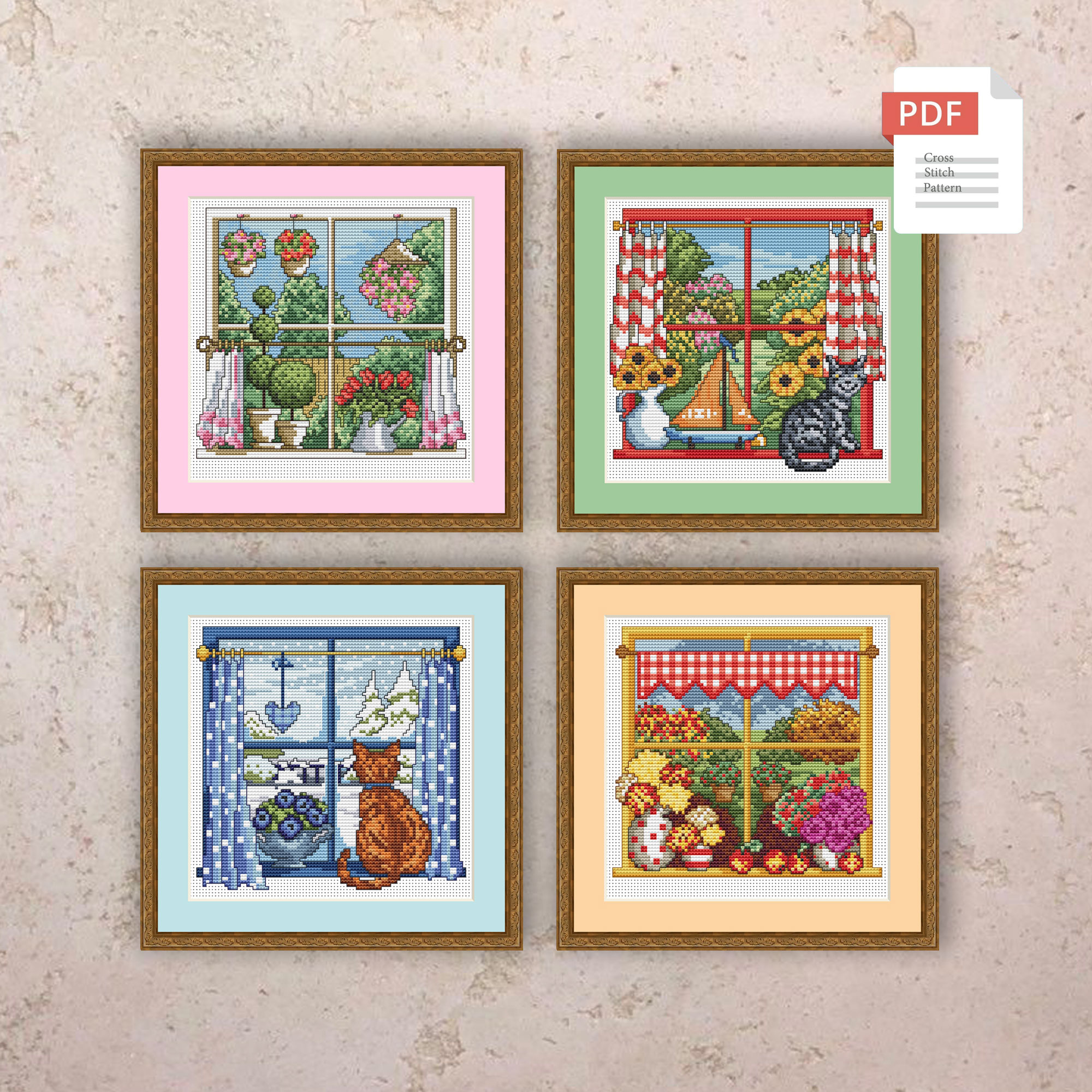 Summer Window Cross Stitch Pattern #ssn167 - Image 3