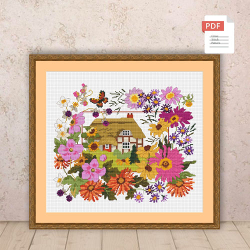 Autumn House Cross Stitch Pattern #ssn208