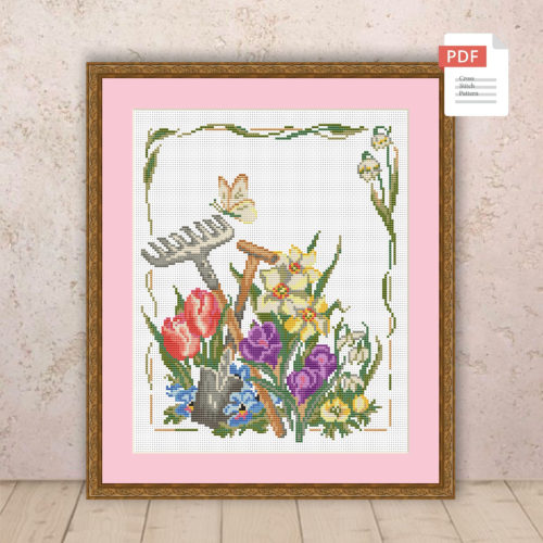 Spring Garden Cross Stitch Pattern #ssn211