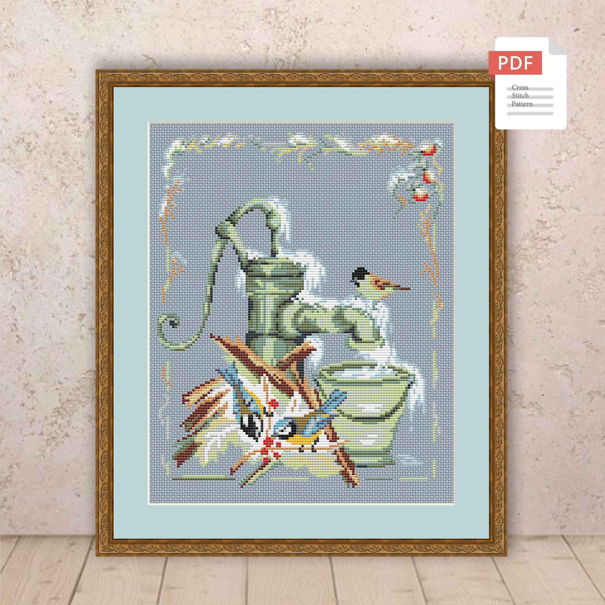 Winter Garden Cross Stitch Pattern #ssn214 - Image 2