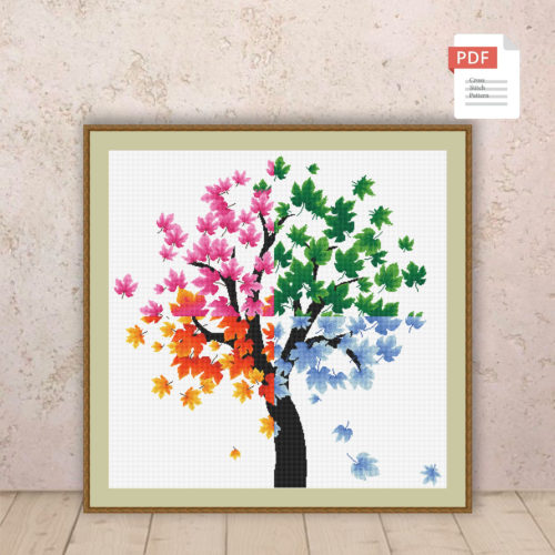 Tree Four Seasons Cross Stitch Pattern #ssn216