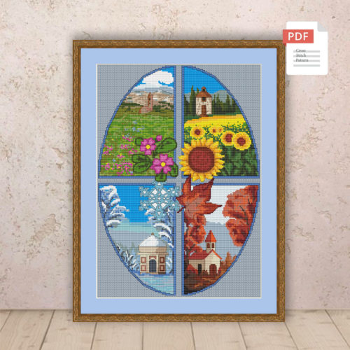 Four Seasons Cross Stitch Pattern #ssn221