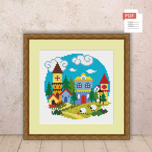 Spring Landscape Cross Stitch Pattern #ssn226