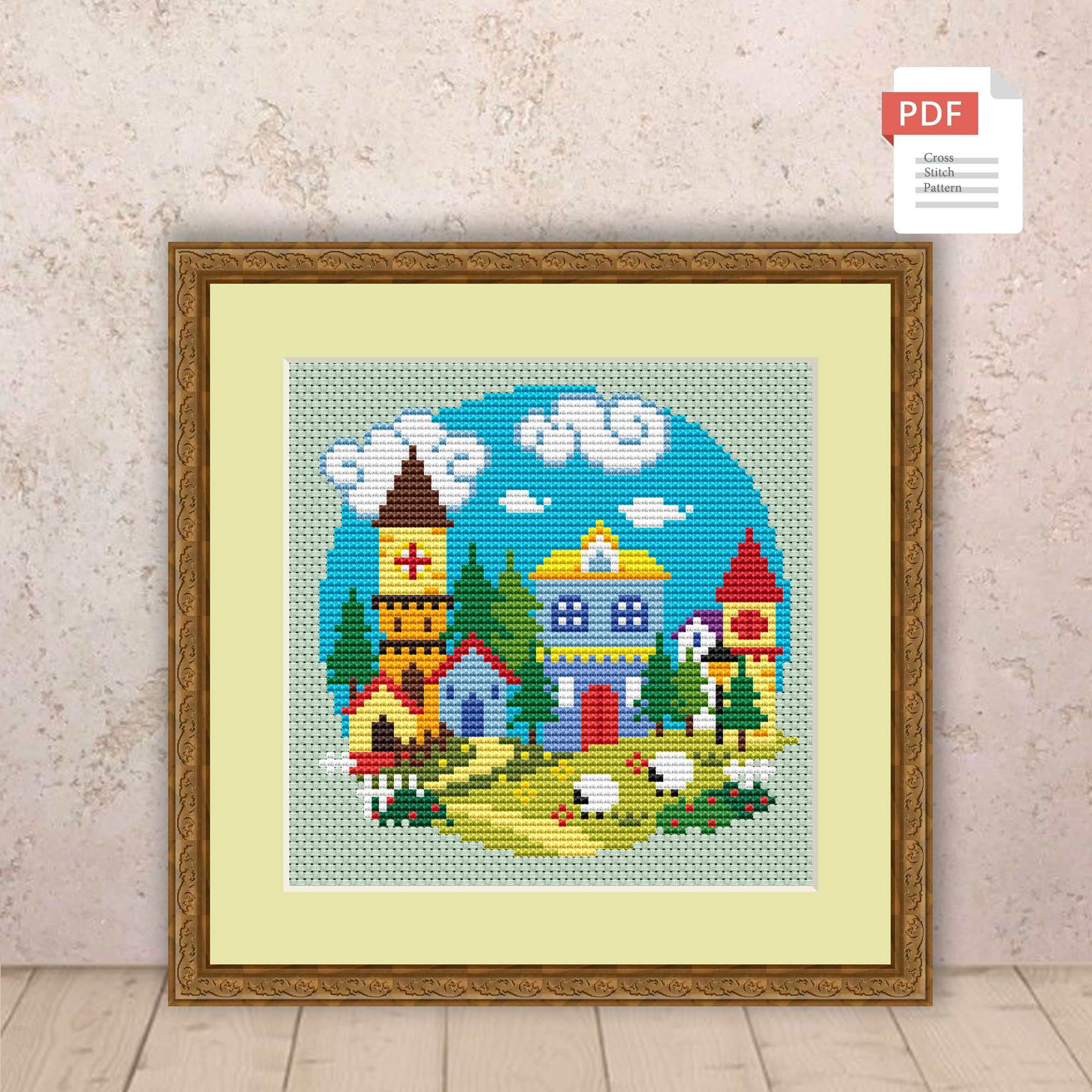 Spring Landscape Cross Stitch Pattern #ssn226 - Image 2
